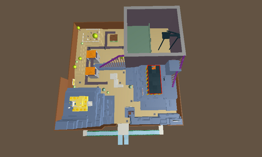 Aerial view of the map